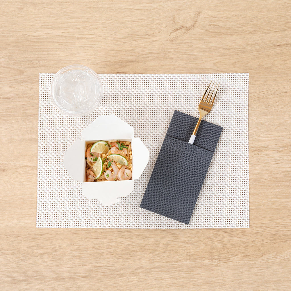 Moderna Gold Plastic Fork - with White Handle - 7 1/2" - 500 count box