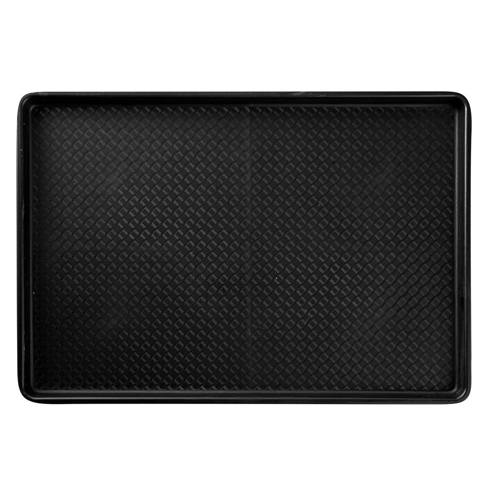 Chef 101 Rectangle Black Plastic Display Tray - 26" x 18" - 10 count box