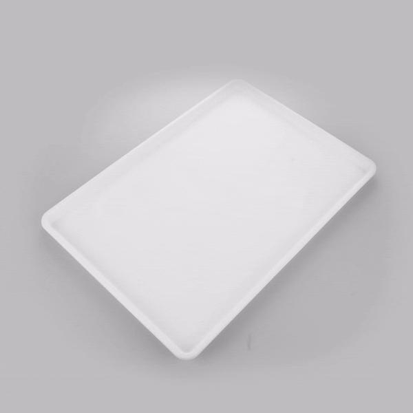 Chef 101 Rectangle White Plastic Display Tray - 26" x 18" - 10 count box