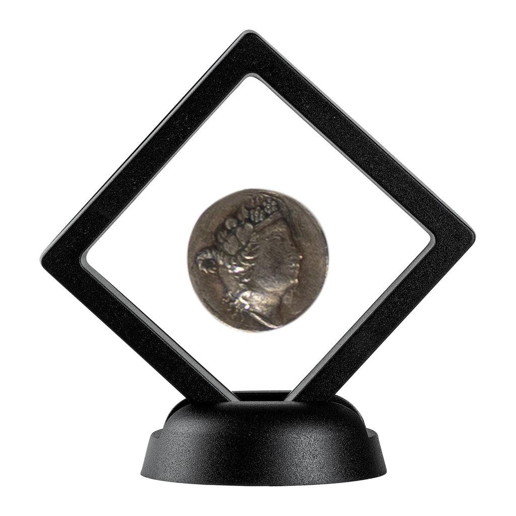 Display Tek Square Black Plastic 3D Floating Display Case - 2 3/4" x 2 3/4" x 3/4" - 10 count box