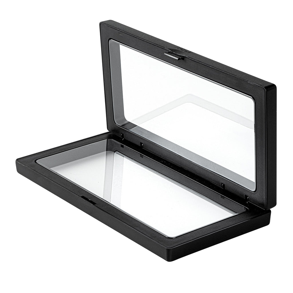Display Tek Rectangle Black Plastic 3D Floating Display Case - 7" x 3 1/2" x 3/4" - 10 count box