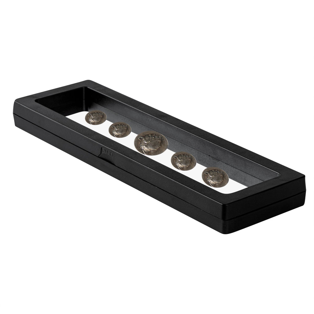 Display Tek Rectangle Black Plastic 3D Floating Display Case - 9" x 2 3/4" x 3/4" - 10 count box