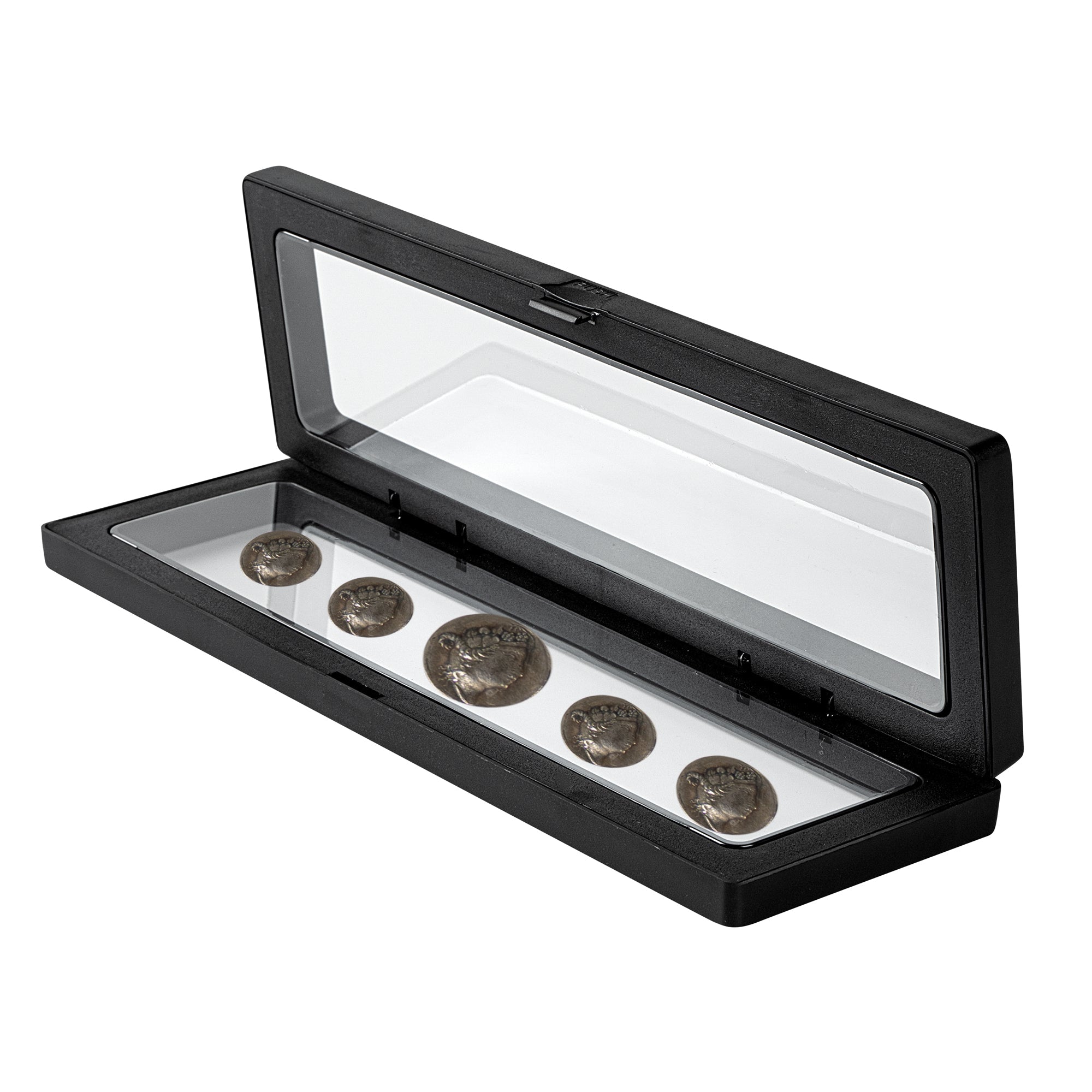 Display Tek Rectangle Black Plastic 3D Floating Display Case - 9" x 2 3/4" x 3/4" - 10 count box