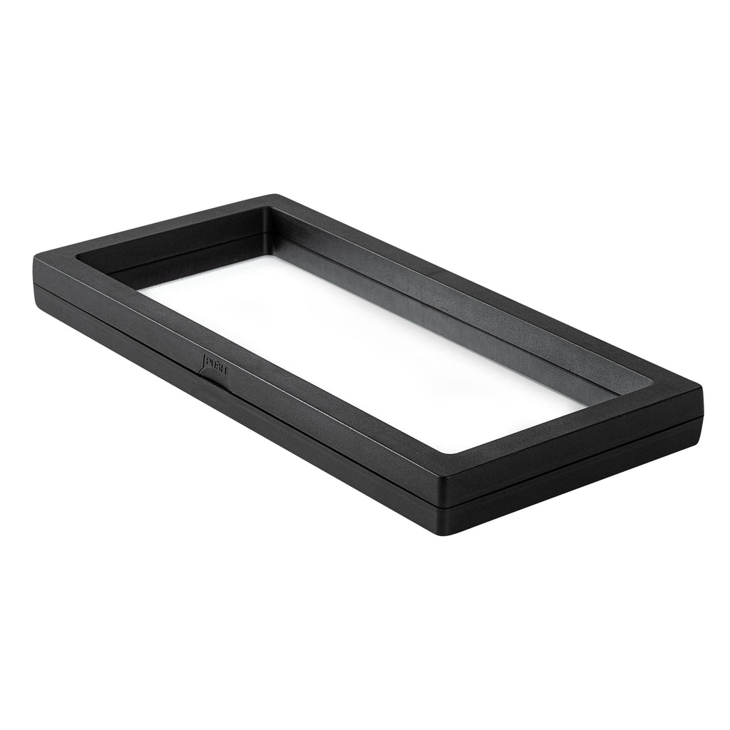 Display Tek Rectangle Black Plastic 3D Floating Display Case - 9" x 4 1/4" x 3/4" - 10 count box