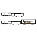 Display Tek Rectangle Black Plastic 3D Floating Display Case - 11 3/4" x 3 1/2" x 3/4" - 10 count box