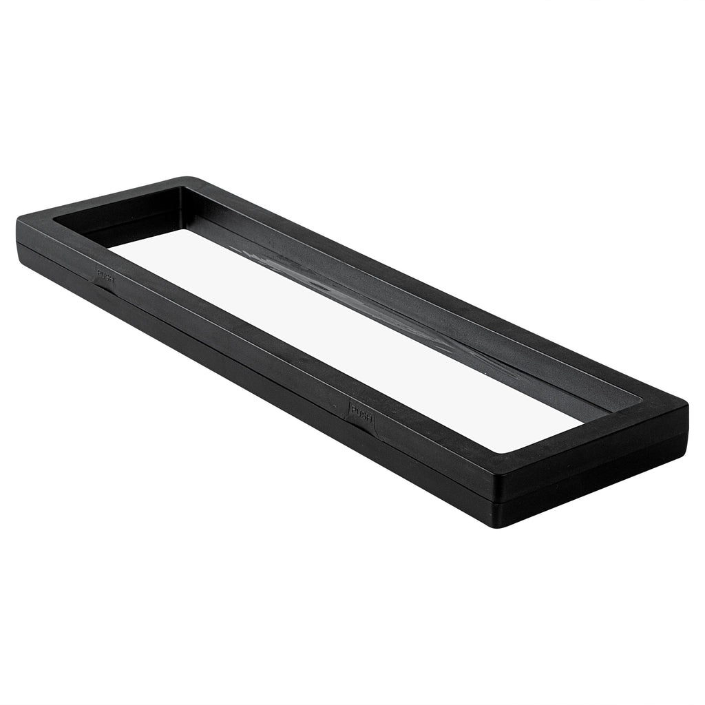 Display Tek Rectangle Black Plastic 3D Floating Display Case - 11 3/4" x 3 1/2" x 3/4" - 10 count box