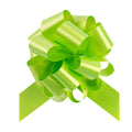 Gift Tek Green Plastic Flora Satin Pull Bow - 5 1/2" - 10 count box