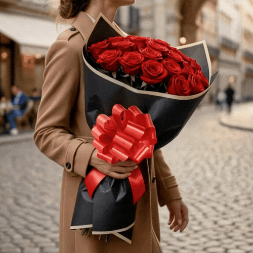 Gift Tek Red Plastic Flora Satin Pull Bow - 5 1/2" - 10 count box
