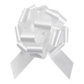Gift Tek White Plastic Flora Satin Pull Bow - 5 1/2" - 10 count box