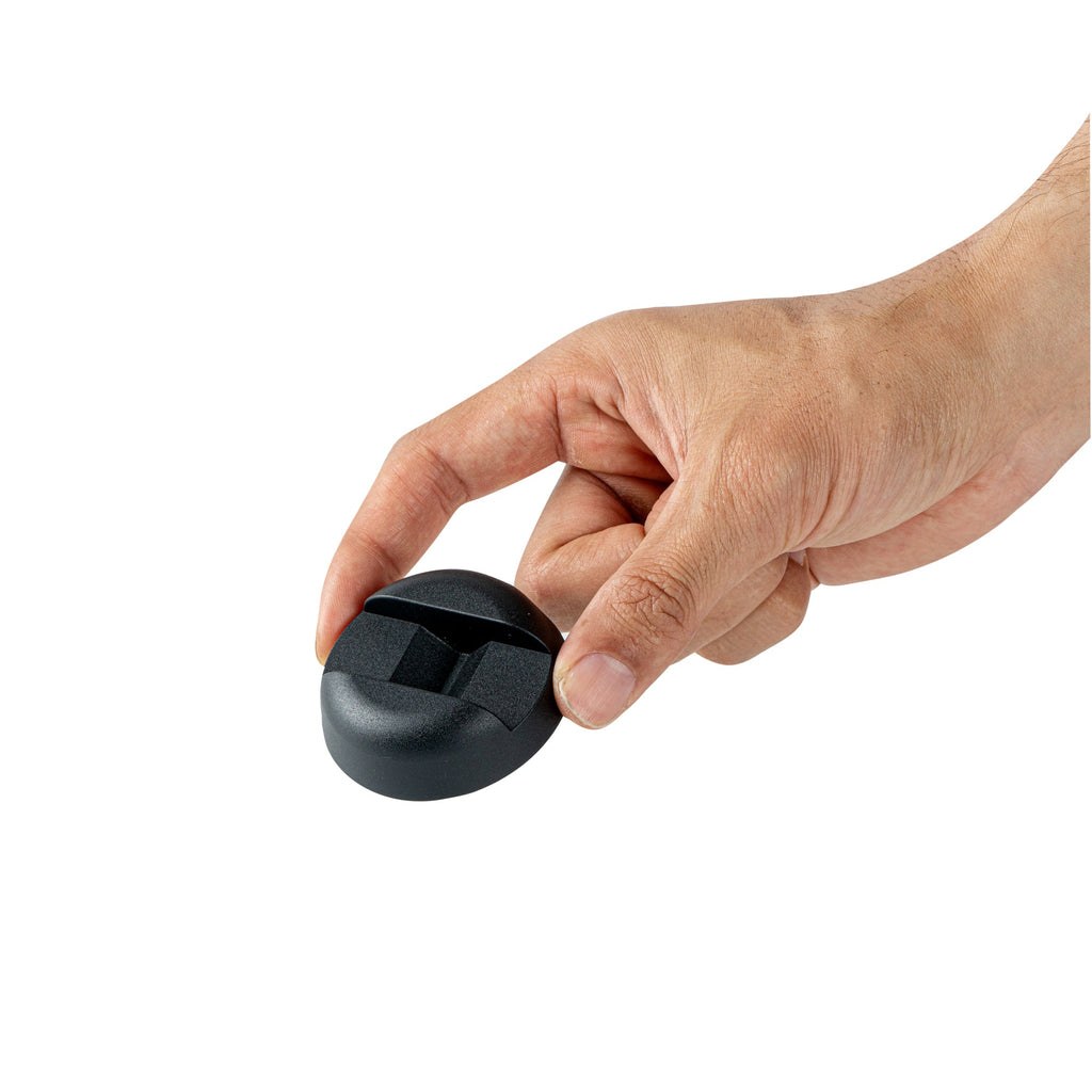 Display Tek Round Black Plastic 3D Floating Display Case Stand - 2 1/4" x 2 1/4" - 10 count box