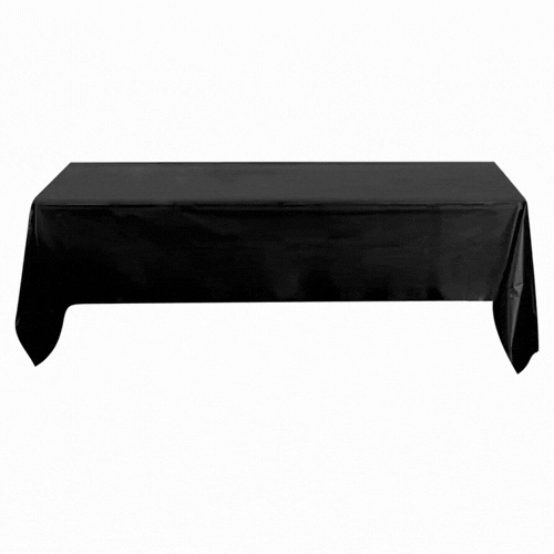 Table Tek Rectangle Black Plastic Table Cover - 108" x 54" - 20 count box