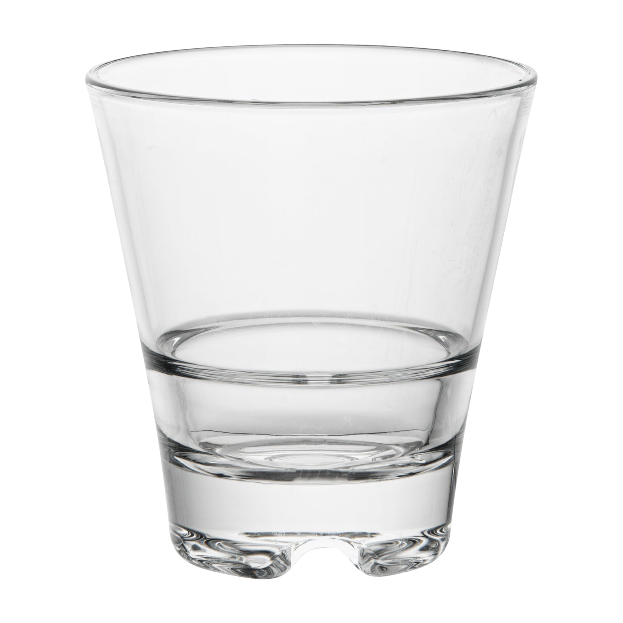 Bev Tek 9 oz Polycarbonate Rocks Glass - Stackable - 3 1/2" x 3 1/2" x 3 3/4" - 6 count box