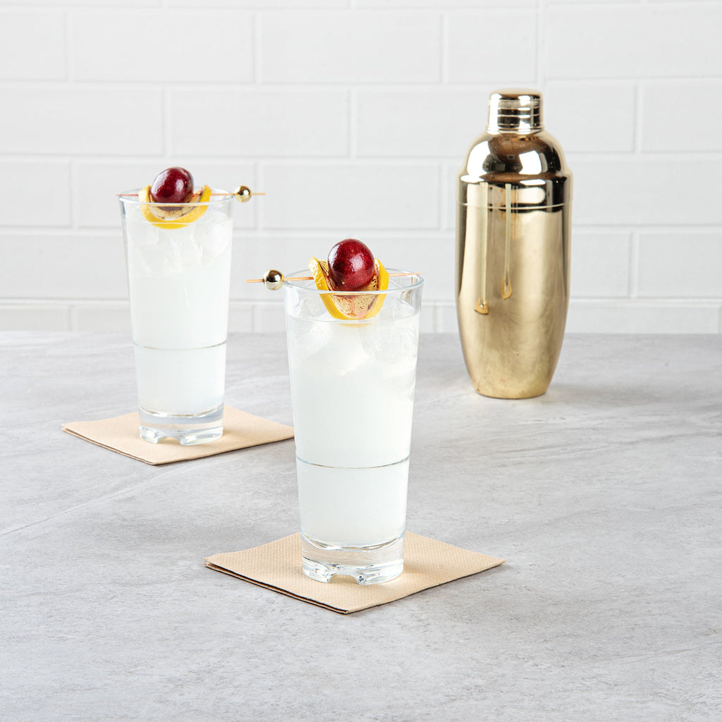 Bev Tek 14 oz Polycarbonate Highball Glass - Stackable - 3" x 3" x 6 1/2" - 6 count box