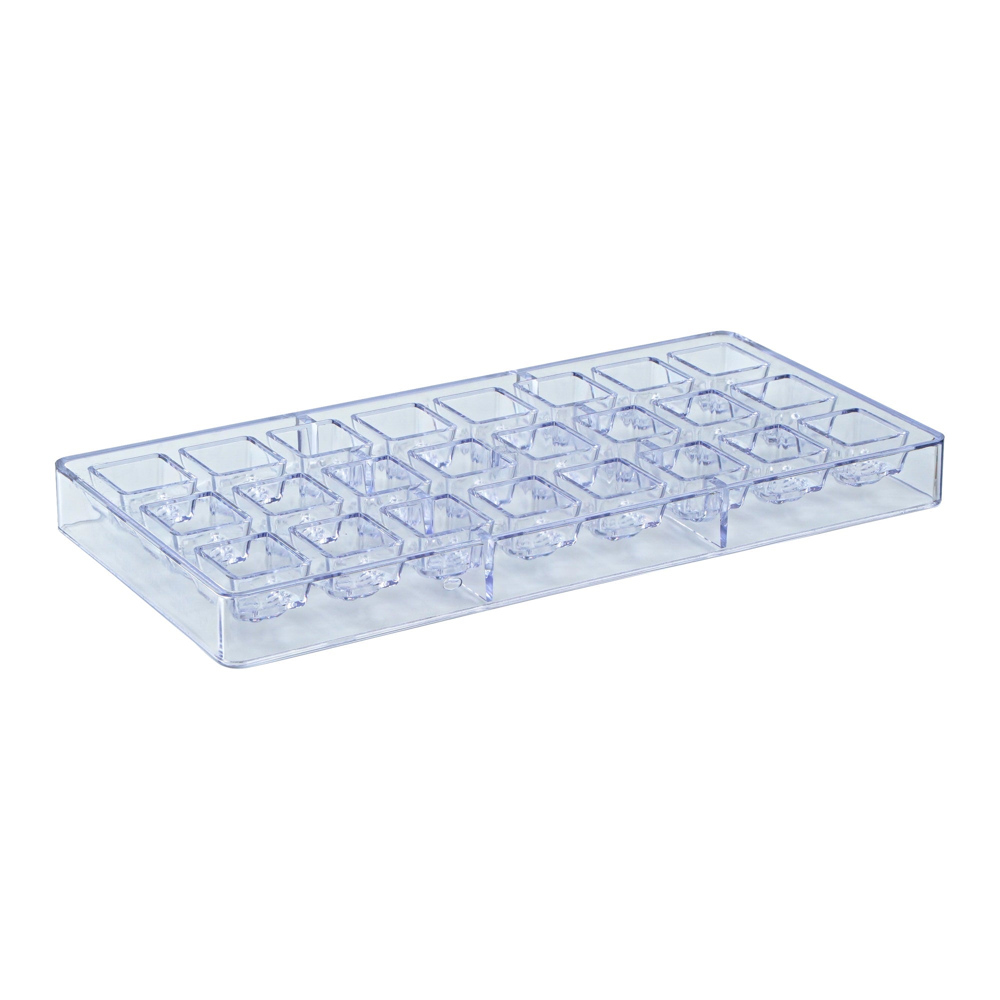 Pastry Tek Polycarbonate Leaf Block Candy / Chocolate Mold - 24-Compartment - 1 count box