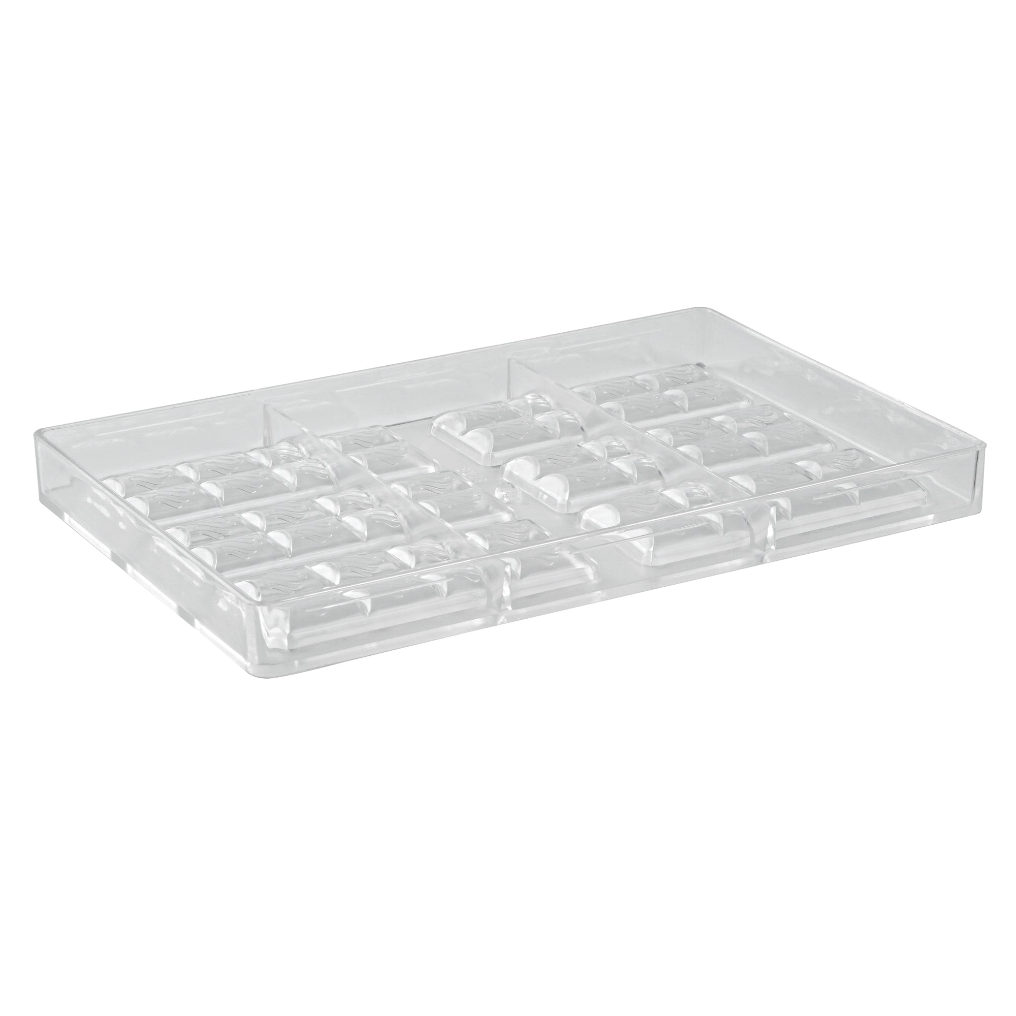 Pastry Tek Polycarbonate Break-Apart Candy / Chocolate Mold - 6-Compartment - 1 count box