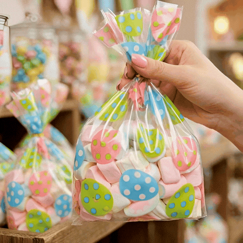 Bag Tek Plastic Candy Bag - Easter Eggs, Gusseted - 5" x 3" x 11" - 4000 count box