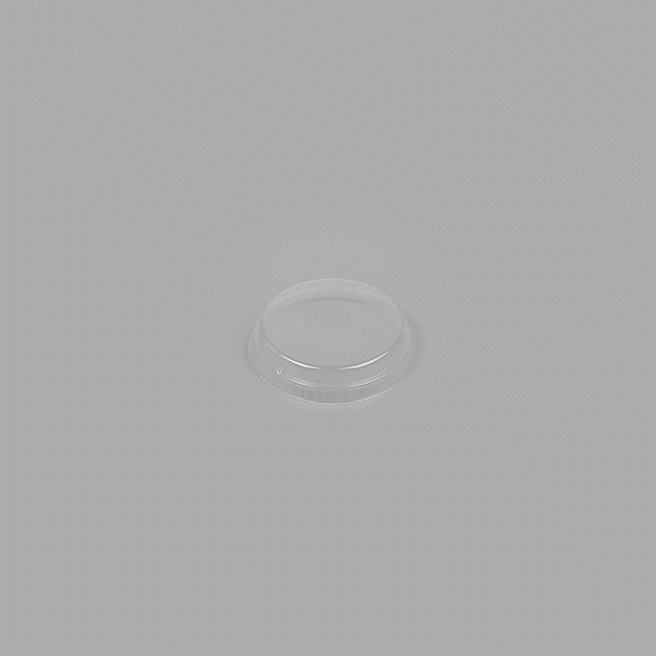 Mini Serve Round Clear Plastic Dome Lid - Fits 4 oz Dessert Cup - 100 count box
