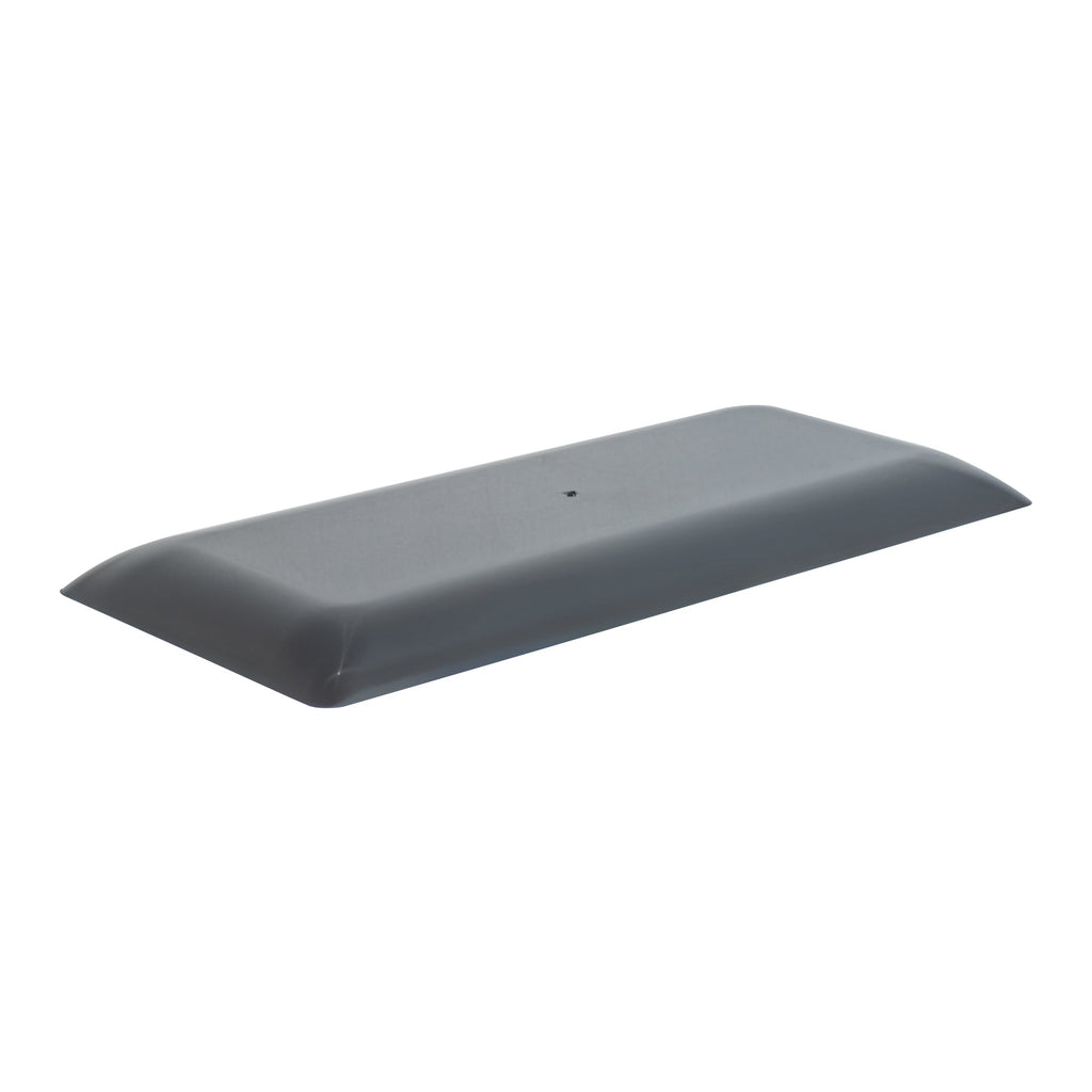 Maxi Serve Rectangle Matte Black Plastic Plate - 14 1/4" x 6 1/4" - 100 count box