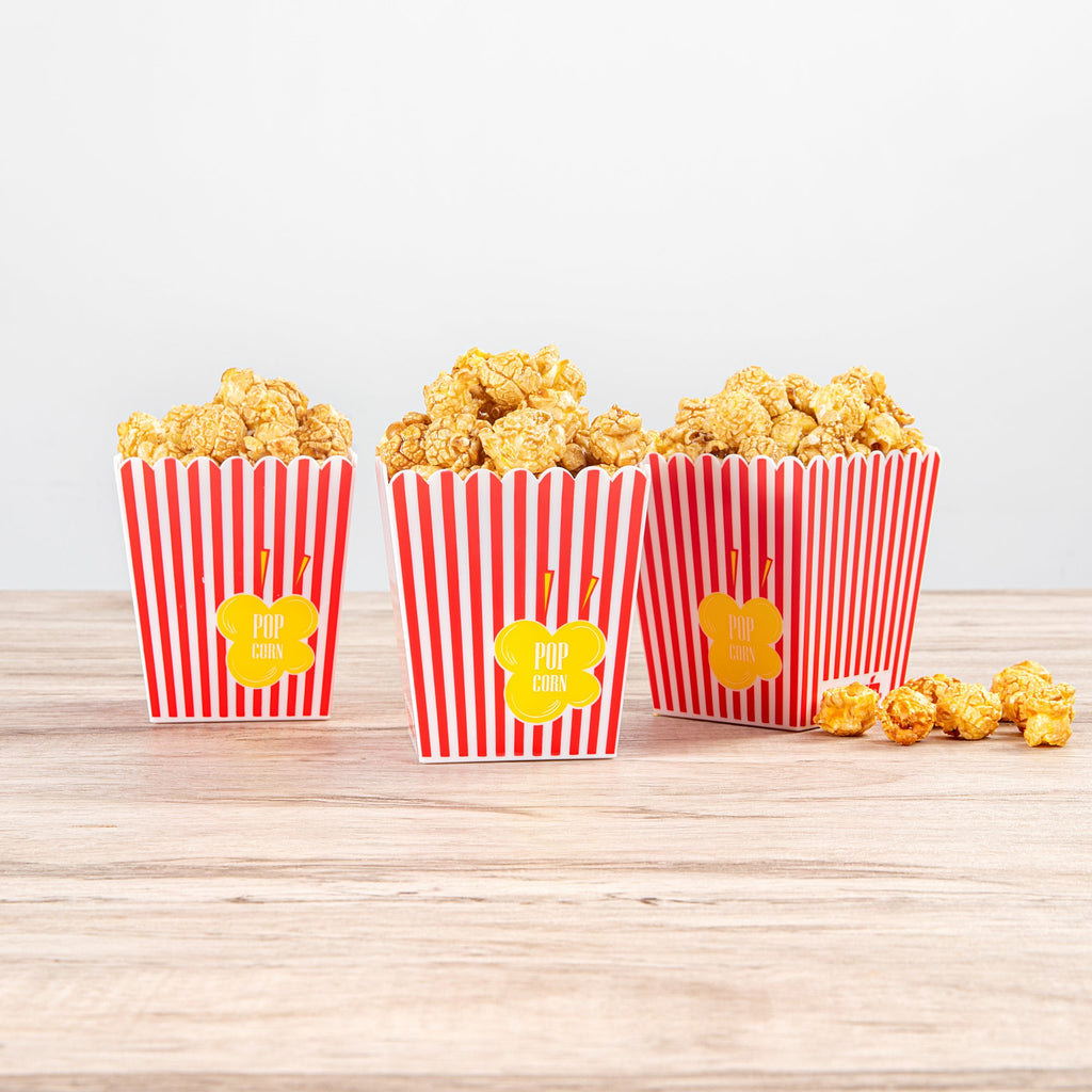 Maxi Serve 16 oz Red Plastic Popcorn Container - 10 count box