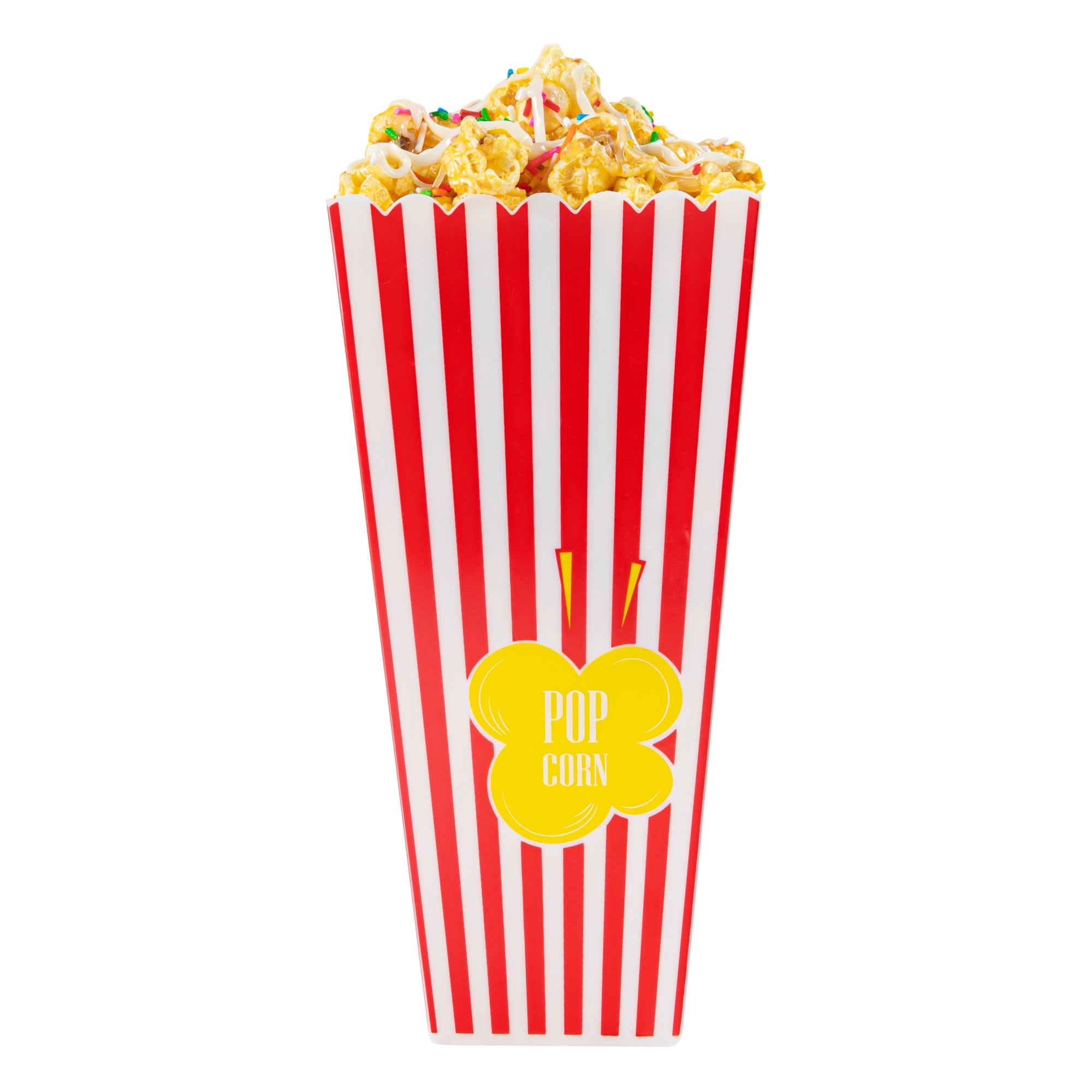 Maxi Serve 40 oz Red Plastic Popcorn Container - 10 count box