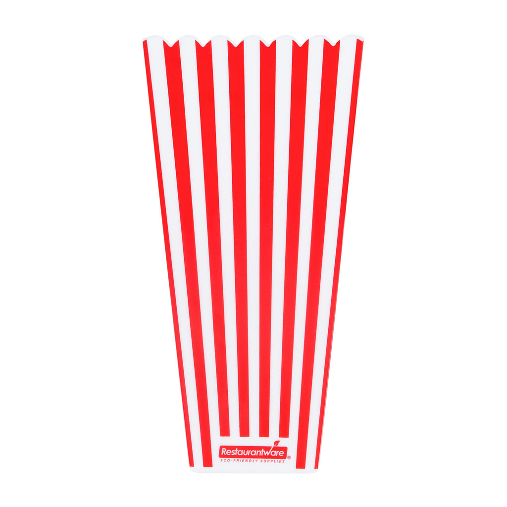 Maxi Serve 40 oz Red Plastic Popcorn Container - 10 count box
