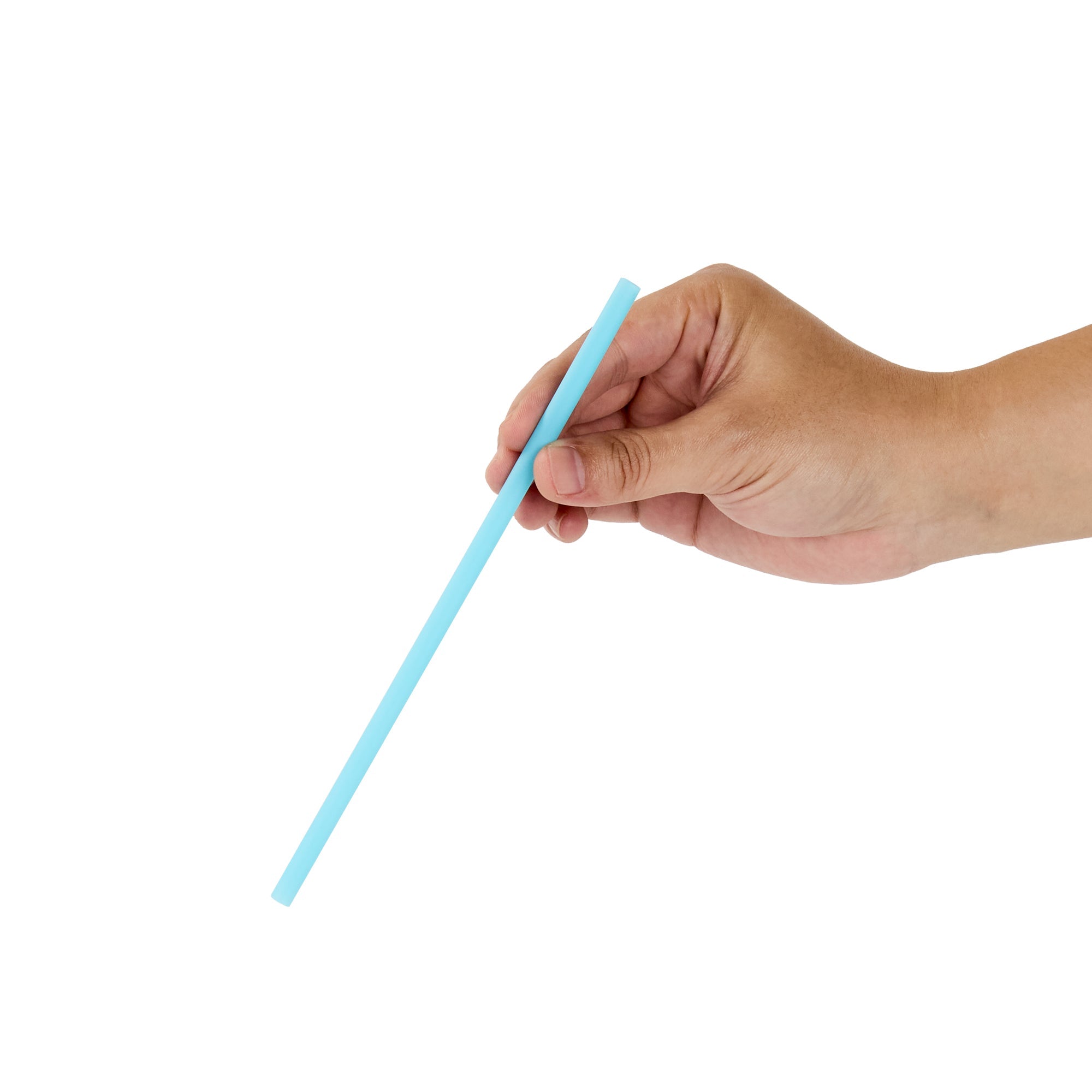 Vanish Blue PHA Plastic Straw - Unwrapped, Compostable - 7 3/4" - 100 count box