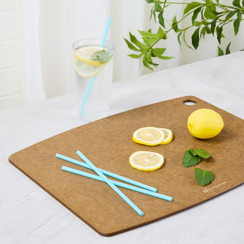 Vanish Blue PHA Plastic Straw - Unwrapped, Compostable - 7 3/4" - 1000 count box