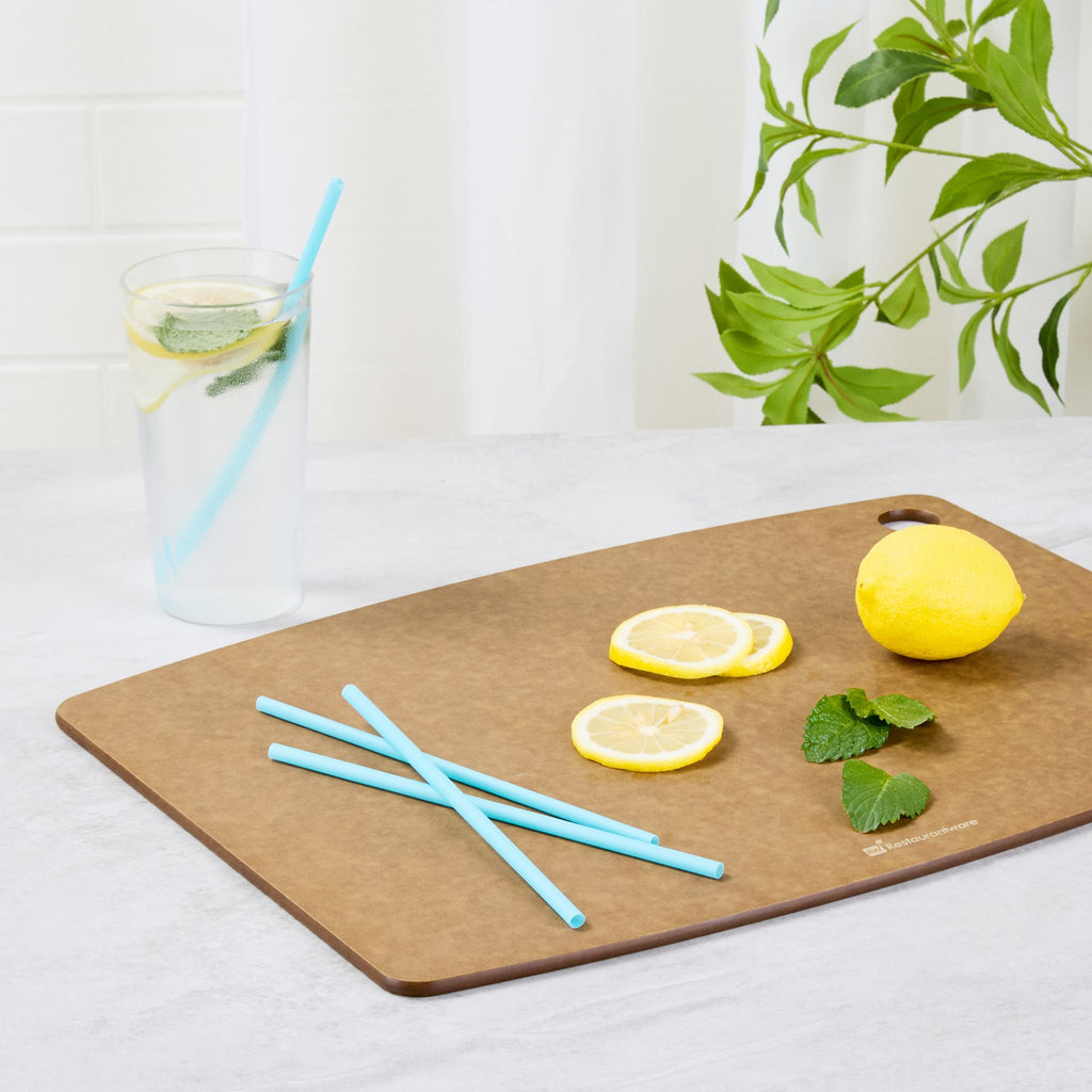 Vanish Blue PHA Plastic Straw - Unwrapped, Compostable - 7 3/4" - 1000 count box