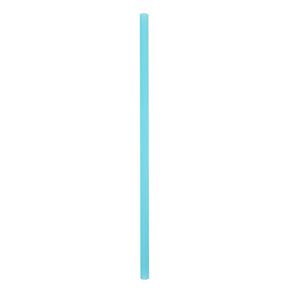 Vanish Blue PHA Plastic Straw - Unwrapped, Compostable - 8 1/4" - 1000 count box