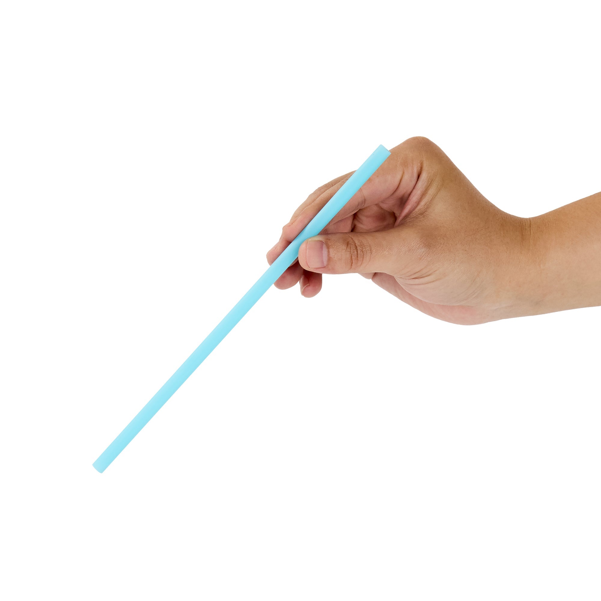 Vanish Blue PHA Plastic Straw - Unwrapped, Compostable - 8 1/4" - 100 count box