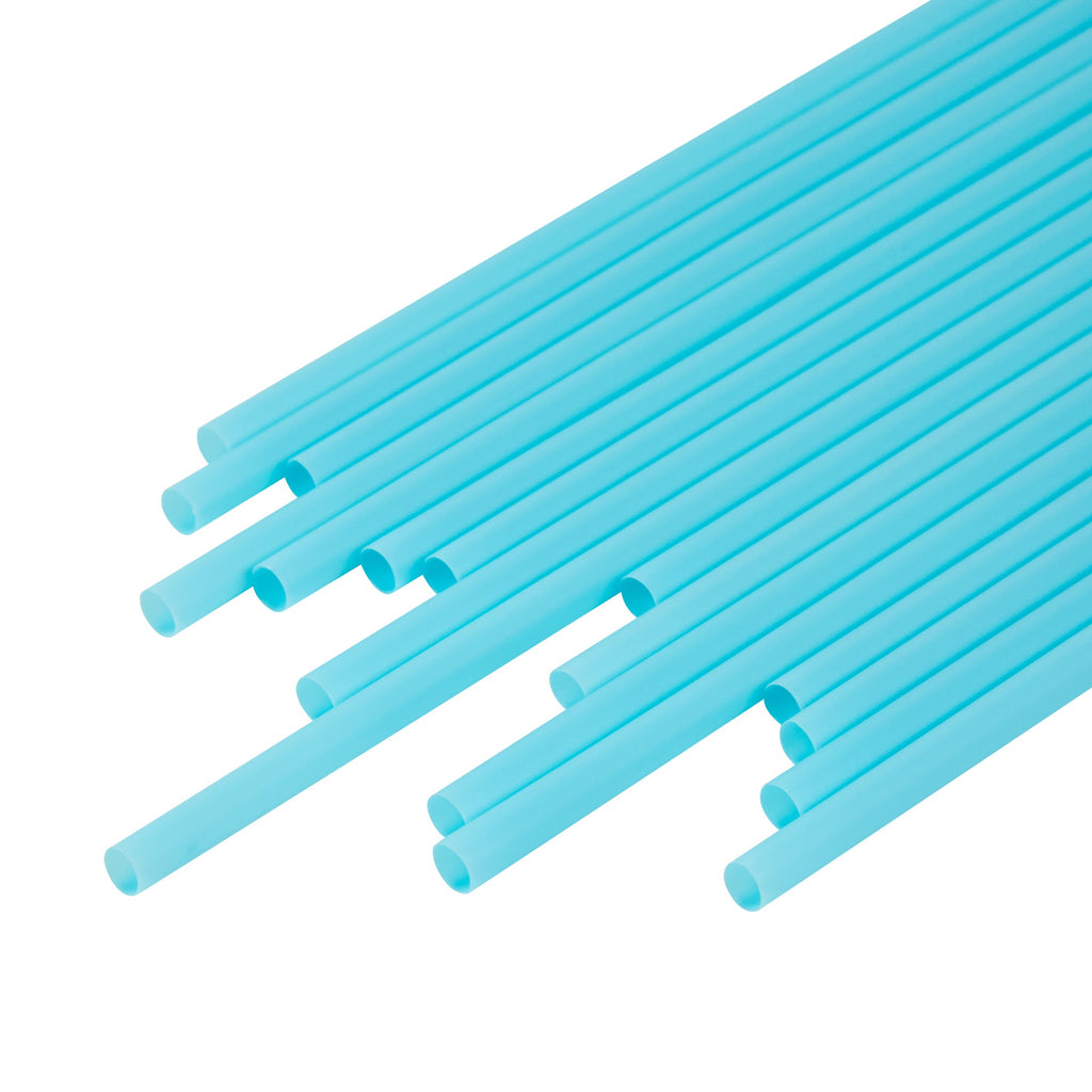 Vanish Blue PHA Plastic Straw - Unwrapped, Compostable - 8 1/4" - 1000 count box