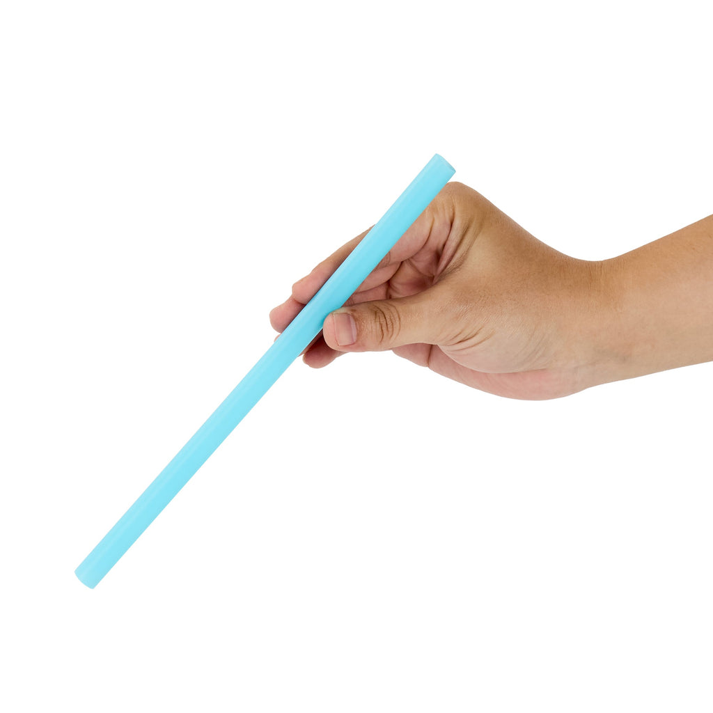 Vanish Blue PHA Plastic Straw - Unwrapped, Compostable - 9" - 1000 count box