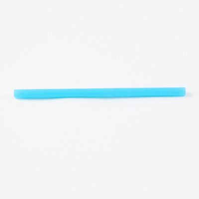 Vanish Blue PHA Plastic Straw - Unwrapped, Compostable - 9" - 1000 count box