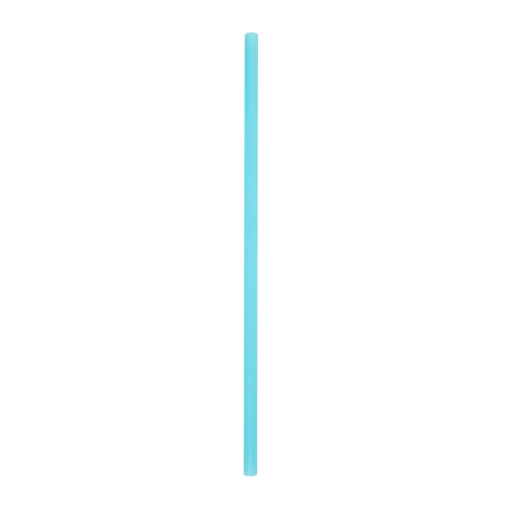 Vanish Blue PHA Plastic Straw - Unwrapped, Compostable - 10 1/4" - 1000 count box