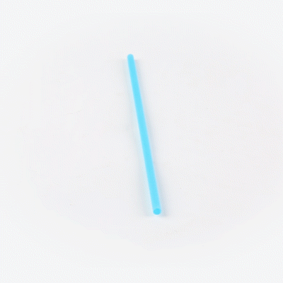 Vanish Blue PHA Plastic Straw - Unwrapped, Compostable - 10 1/4" - 1000 count box