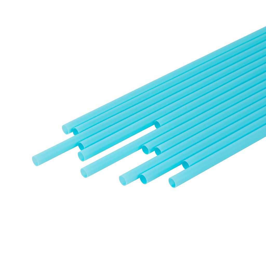 Vanish Blue PHA Plastic Straw - Unwrapped, Compostable - 10 1/4" - 1000 count box