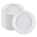 Chef 101 Round White Plastic Plate - Microwavable - 9" x 9" x 3/4" - 50 count box