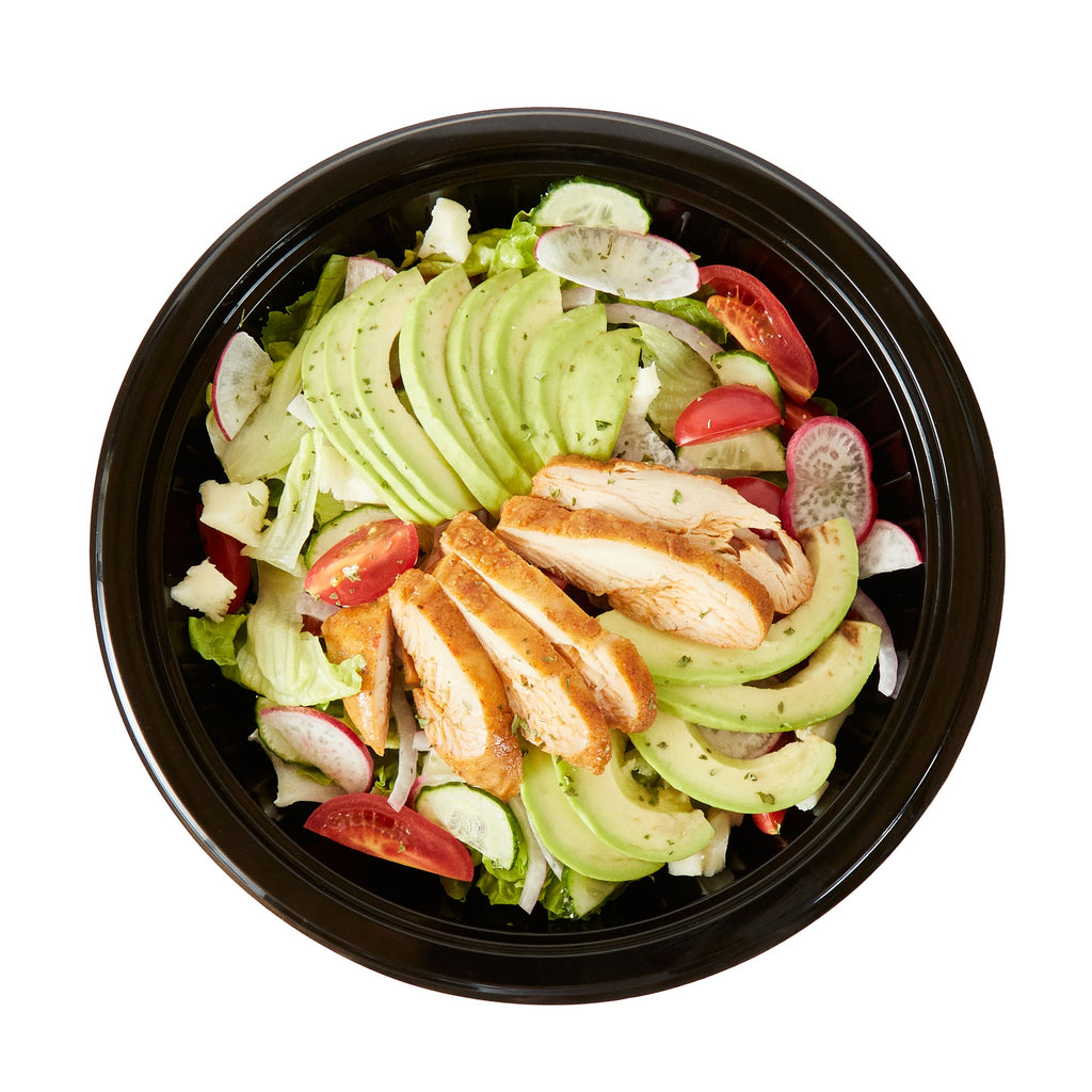 Chef 101 34 oz Round Black Plastic Bowl - Microwavable - 9" x 9" x 2" - 100 count box