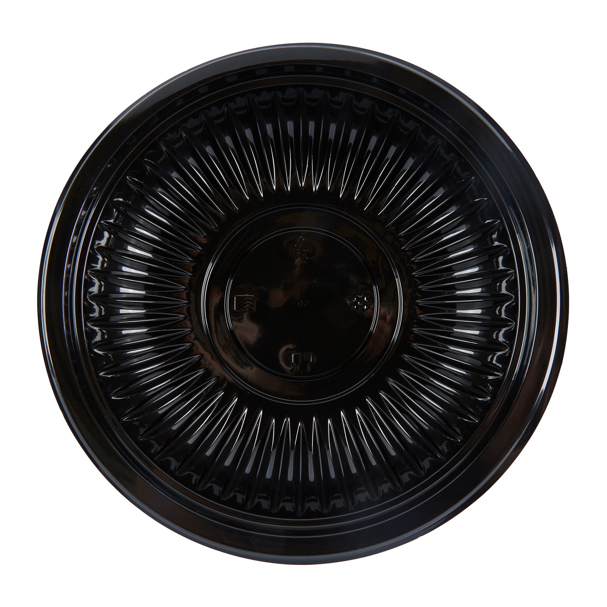 Chef 101 34 oz Round Black Plastic Bowl - Microwavable - 9" x 9" x 2" - 100 count box
