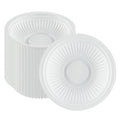 Chef 101 34 oz Round White Plastic Bowl - Microwavable - 9" x 9" x 2" - 50 count box