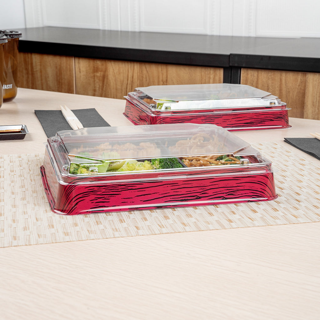 Bento Tek Rectangle Clear Plastic Lid - Fits 16 oz Bento Box - 50 count box