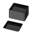 Bento Tek 1 oz Rectangle Black Plastic Sauce Dish - 3" x 2 1/4" - 100 count box