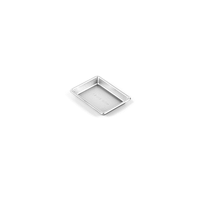 Bento Tek 1 oz Rectangle Silver Plastic Sauce Dish - 3" x 2 1/4" - 1000 count box