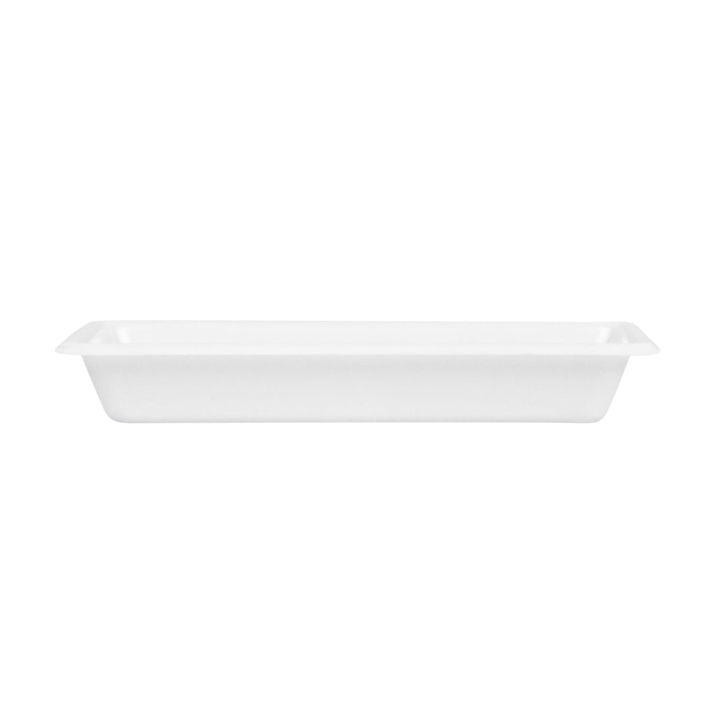 Bento Tek 1 oz Rectangle White Plastic Sauce Dish - 3" x 2 1/4" - 1000 count box