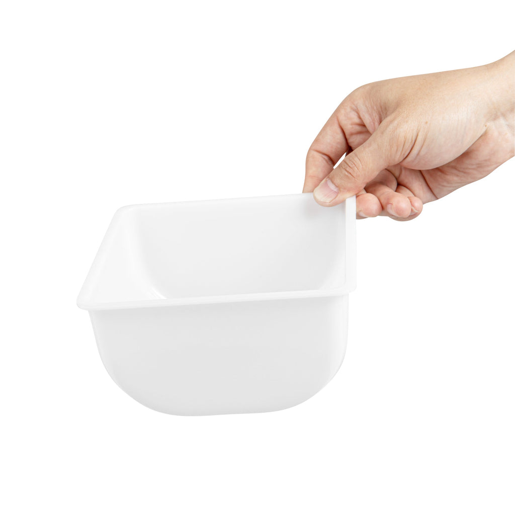 Bar Lux 1 Qt White Plastic Insert - Fits 3-Compartment Condiment Caddy - 3 count box