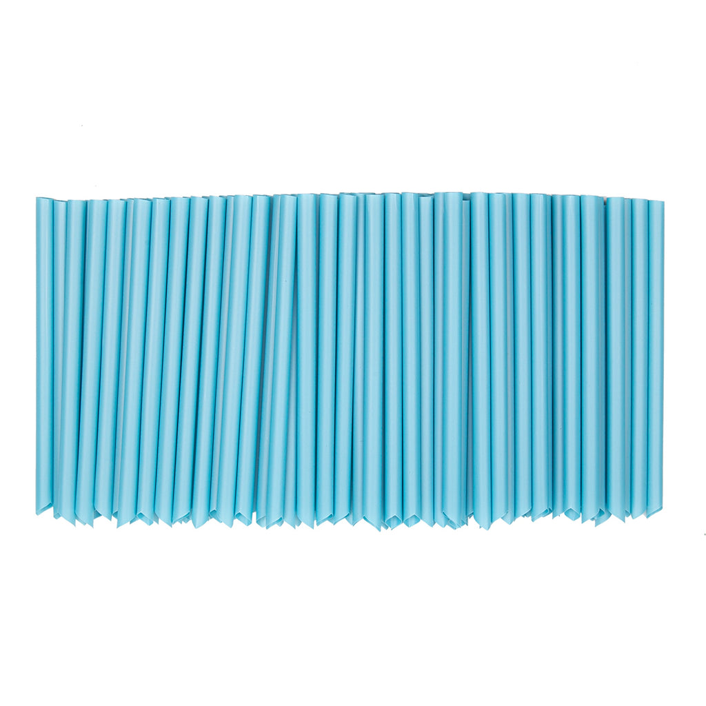 Basic Nature Blue PLA Plastic Extra Wide Boba Straw - Unwrapped, Compostable, Pointed - 9" - 1000 count box