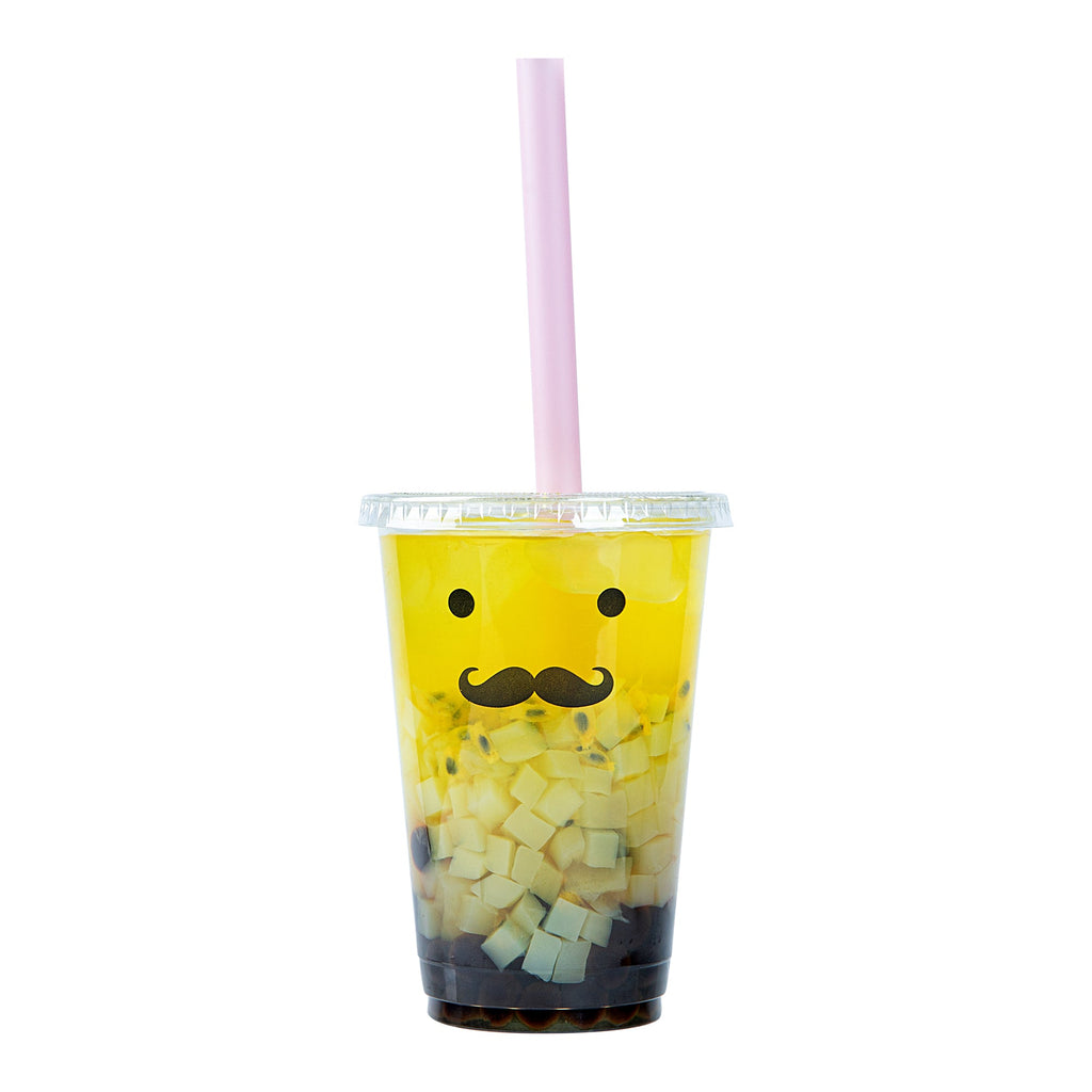 Basic Nature Pink PLA Plastic Extra Wide Boba Straw - Unwrapped, Compostable, Pointed - 9" - 1000 count box