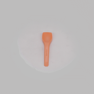 Basic Nature Orange CPLA Plastic Ice Cream Spoon - Heat-Resistant, Compostable - 4" - 100 count box