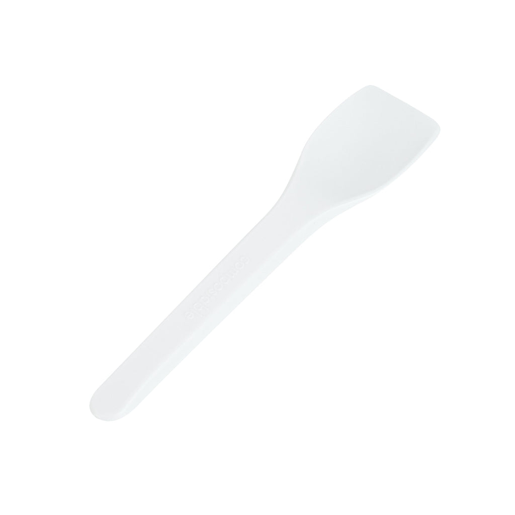 Basic Nature White CPLA Plastic Ice Cream Spoon - Heat-Resistant, Compostable - 4" - 1000 count box