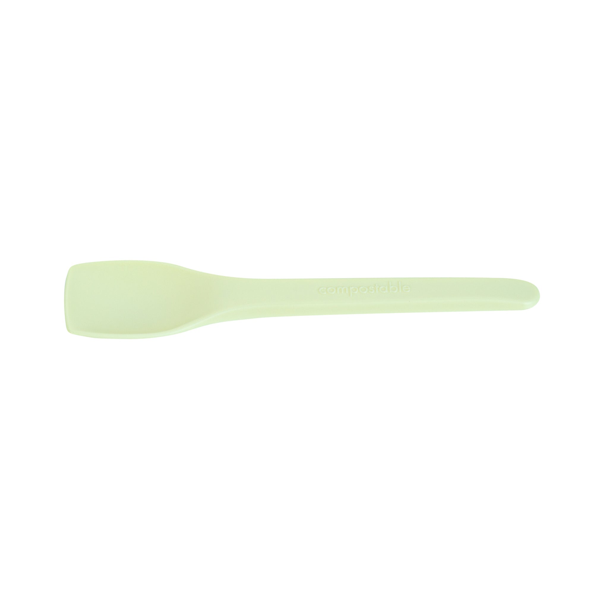 Basic Nature Yellow CPLA Plastic Ice Cream Spoon - Heat-Resistant, Compostable - 4" - 1000 count box